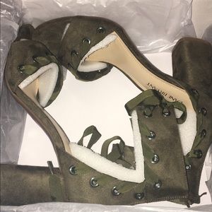 Olive green heels